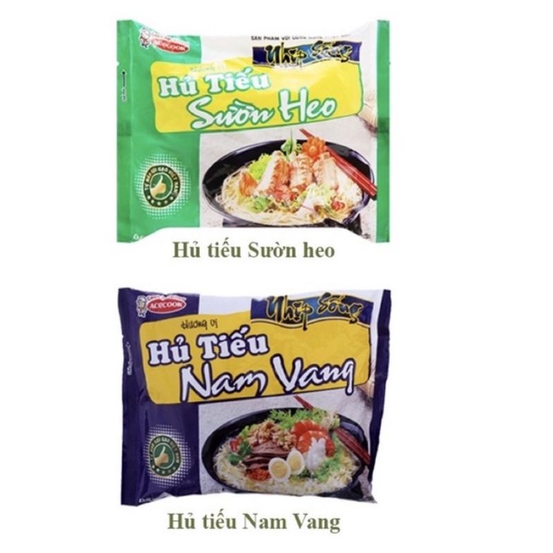 Hủ tiếu Nhịp Sống hương vị sườn heo, bò kho, nam vang, hủ tiếu Vifon