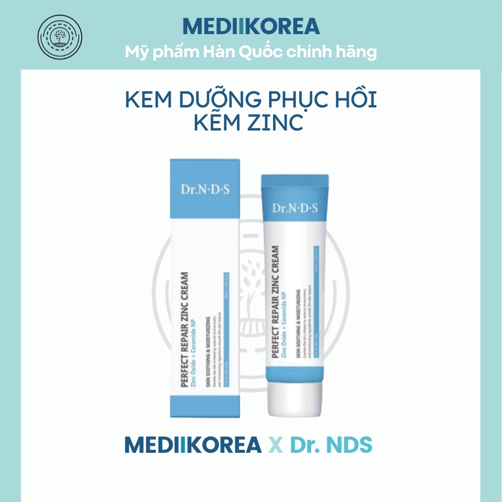 DEAL SỐC Kem Dưỡng Phục Hồi, Làm Dịu, Bảo Vệ Da Dr NDS - Perfect Repair Zinc Cream Dr 50g