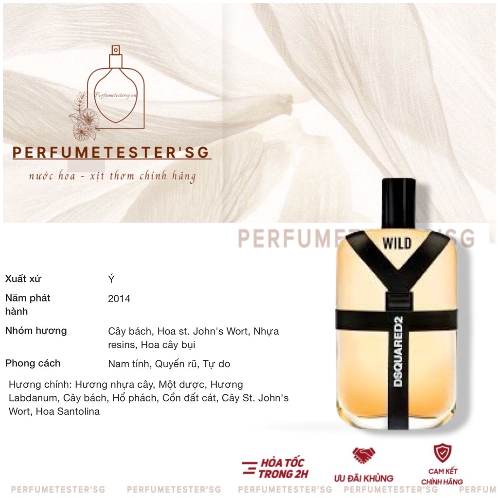 [ᴀᴜᴛʜᴇɴᴛɪᴄ] Nước hoa nam Wild  DSQUARED² -𝒑𝒆𝒓𝒇𝒖𝒎𝒆𝒕𝒆𝒔𝒕𝒆𝒓