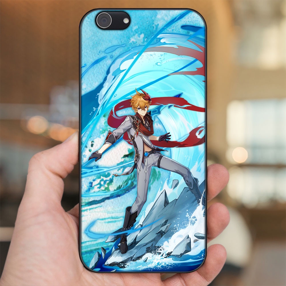 Ốp lưng Vivo Y53, Y69, Y71, Y81, Y83 viền đen in hình Tartaglia Childe Genshin Impact