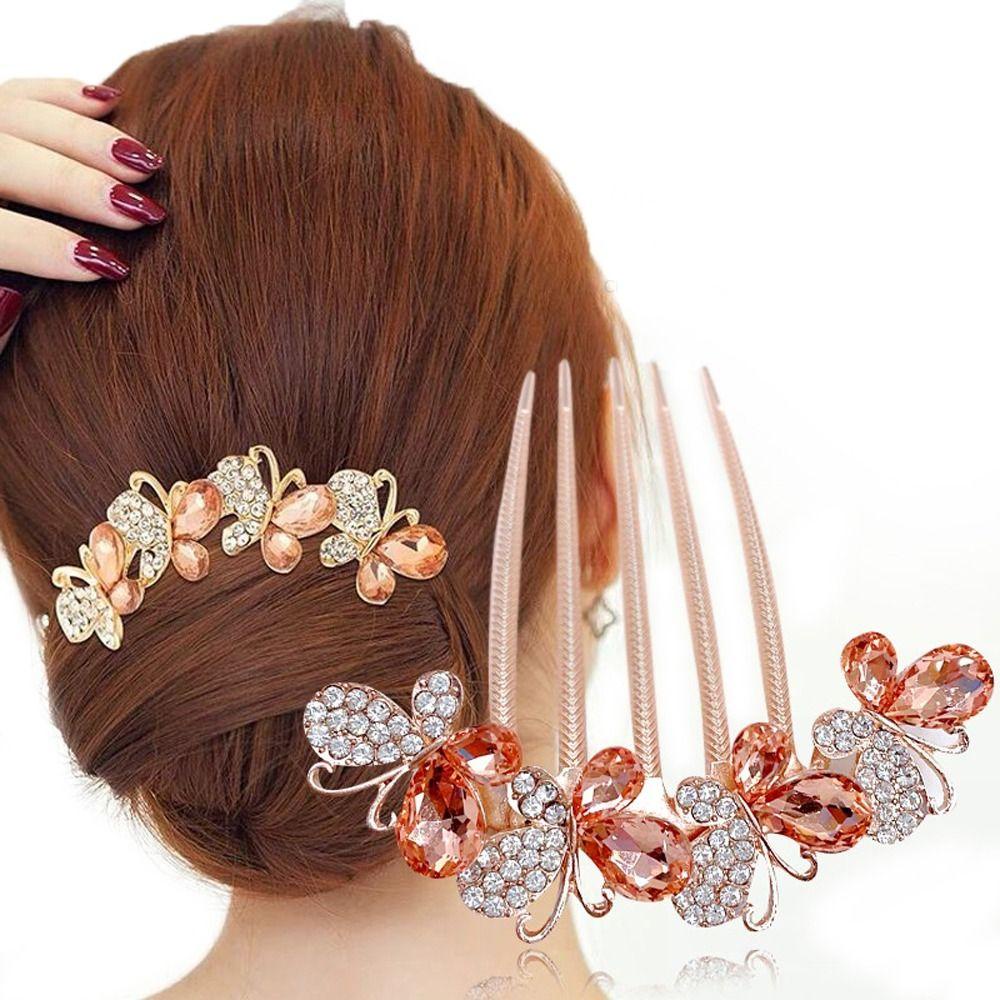 Lược Cài Tóc Răng Bươm Bướm Thời Trang WMES15H Dành Cho Nữ