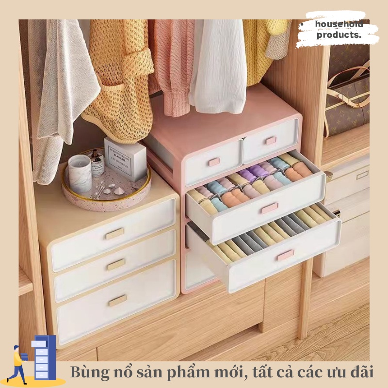 Hộp đựnggiỏ đựng đồ -đồ lót nhiều ngăn cho gia đìnhhộp đựng phụ kiện
