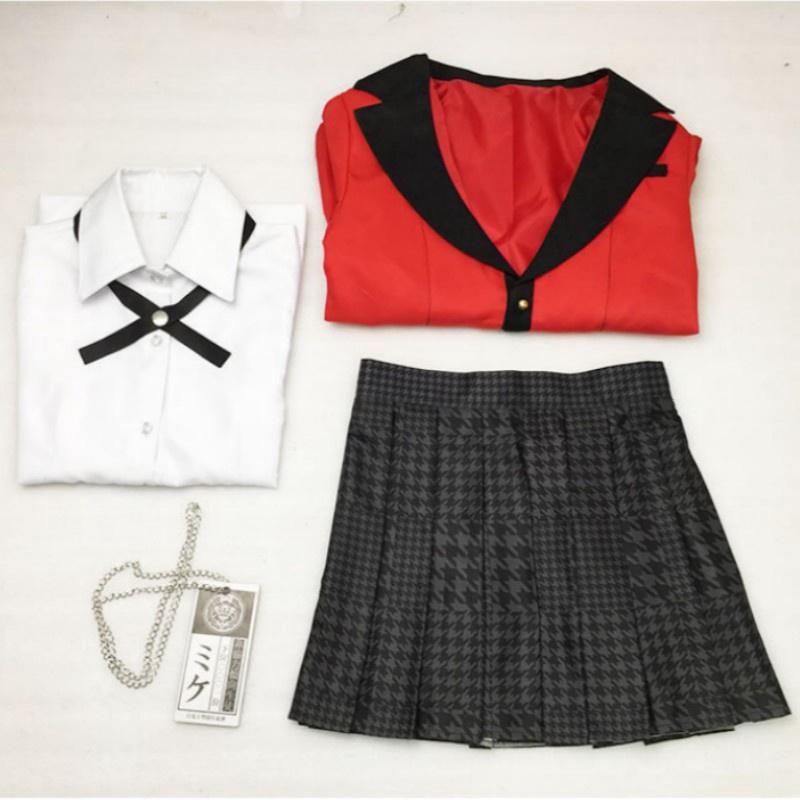Adult Anime Kakegurui Cosplay Costume Jumpsuit Kakegurui Jabami Yumeko School Uniforms Dress Cosplay Costume Halloween