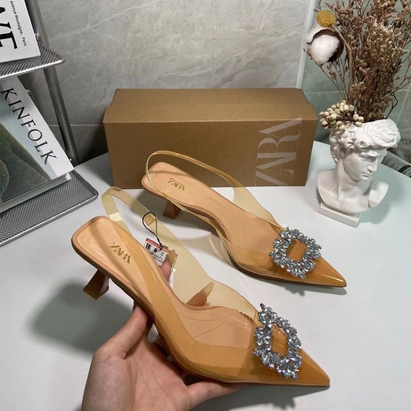 Giày ZR Mica đính đá vuông NMINE STORE hàng FULLBOX Kèm Ảnh Thật
