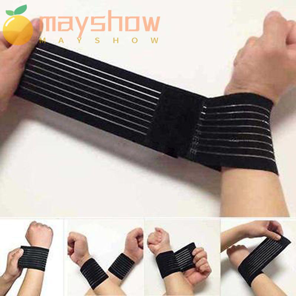 Mayshow Hỗ trợ 15inch Dây đeo phòng tập thể dục Đàn hồi băng Palm Palm Hand Nẹp cổ tay Nẹp thể thao