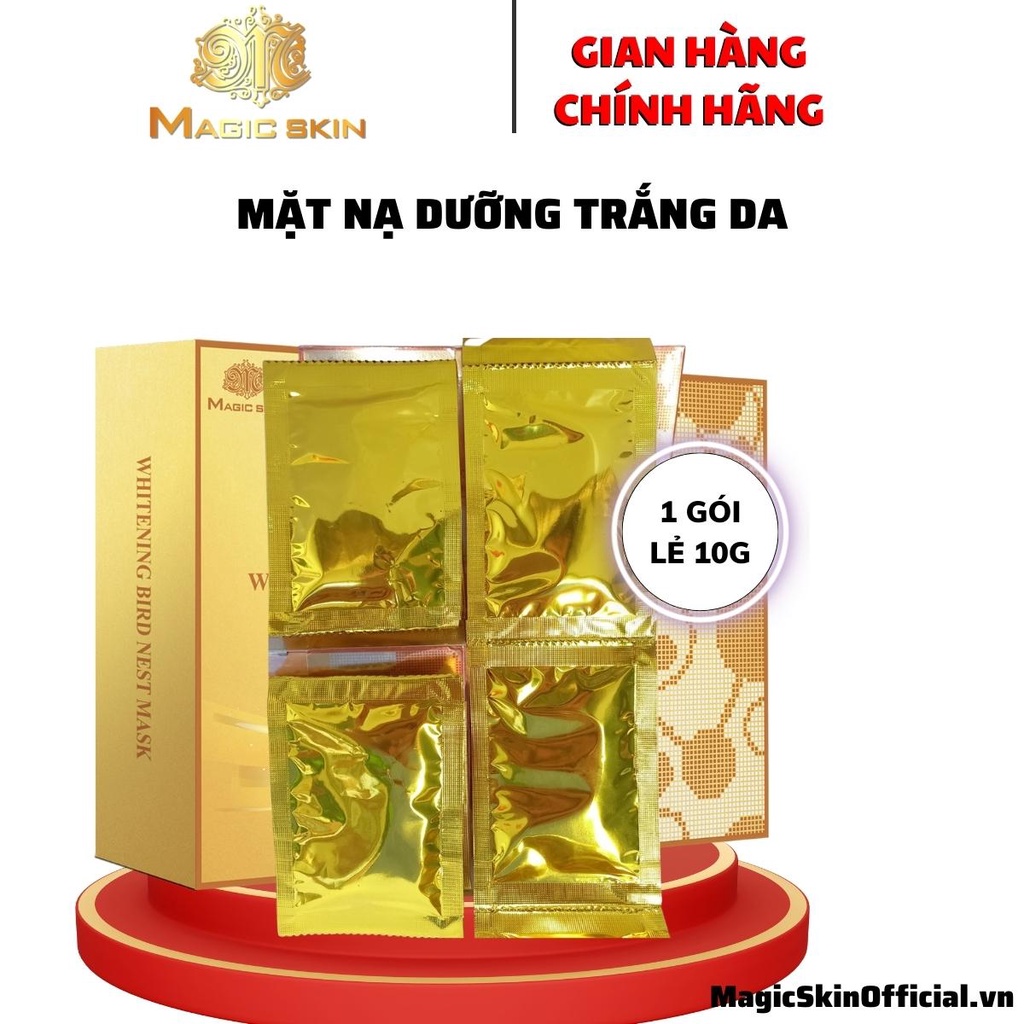 Mặt nạ dưỡng trắng da Magic Skin Mặt nạ dịch yến gói 10g