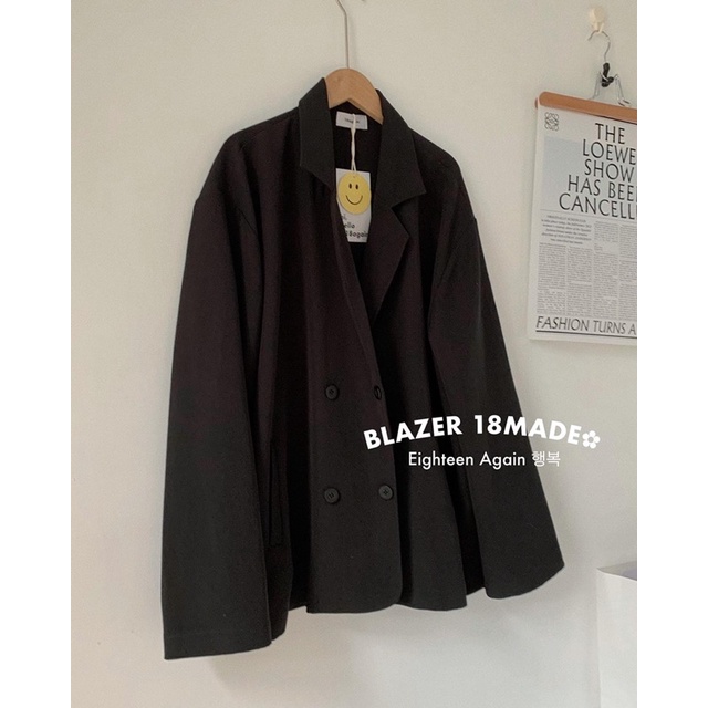 Áo blazer black 18made ✿ 𝐁𝐲 𝐄𝐢𝐠𝐡𝐭𝐞𝐞𝐧 𝐀𝐠𝐚𝐢𝐧