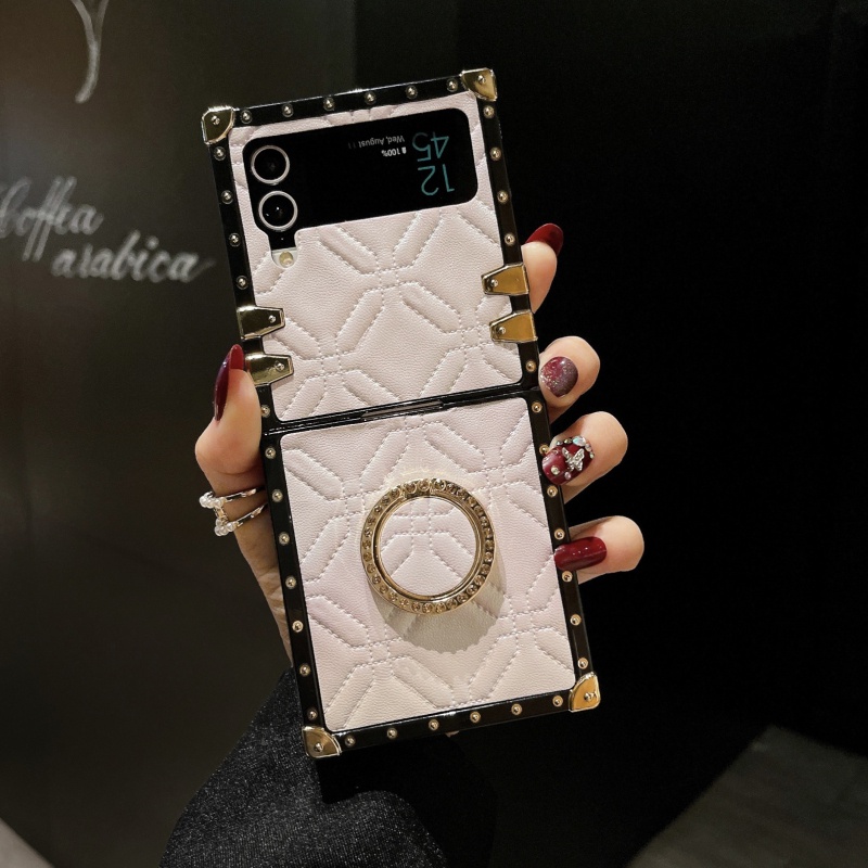 Ốp Điện Thoại Da TPU Silicon Mềm Mặt Kính Cứng Màu Nhám Cho Samsung Galaxy Z Flip 3 4 Flip3 Flip4 5G