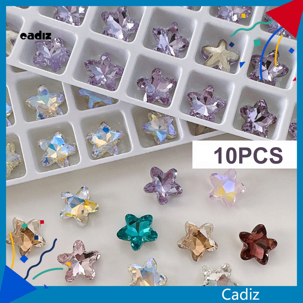 Set 10 Phụ Kiện Đá 3D Lấp Lánh Trang Trí Móng Tay Nghệ Thuật