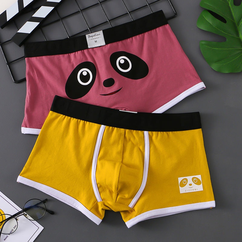 Quần Lót Boxer Cotton In Hình Gấu Trúc Dễ Thương Chất Lượng Cao Cho Nam