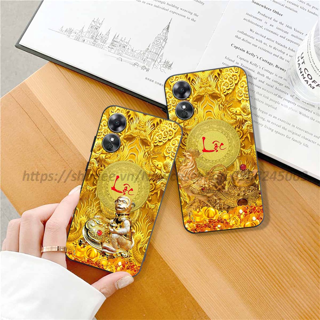Ốp Oppo A17 / A17K in hình 12 Con Giáp Tài Lộc 3D