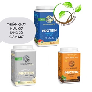 Bột đạm/whey thực vật protein hữu cơ Sunwarrior tập gym, bà bầu, kém ăn, ăn kiêng, ăn chay Blend Active Lean Classic