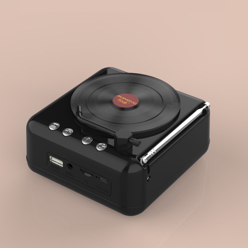 Loa Di Động Máy Thu Âm Vinyl Nguyên Tử Đài Phát Thanh Retro Mini Loa Bluetooth Không Dây Máy Hát Cổ Điển Sáng Tạo.
