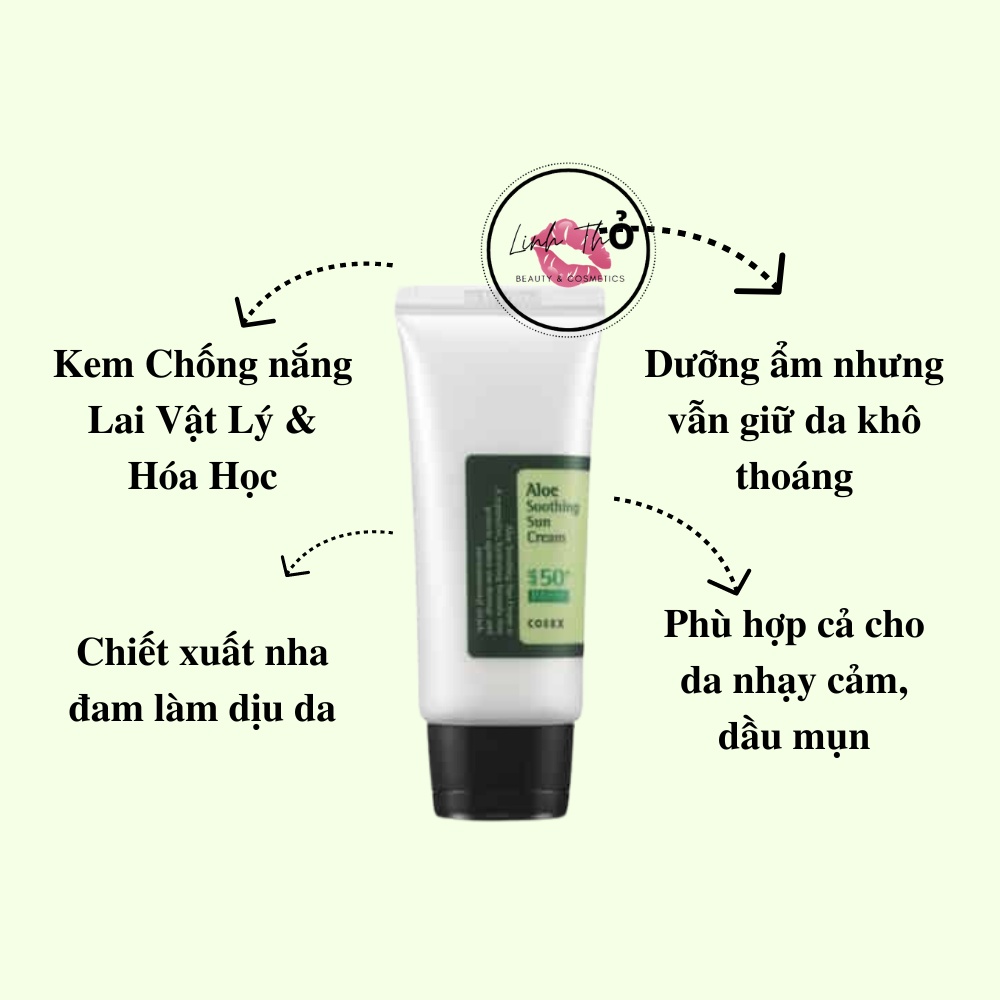 Kem Chống Nắng Lai Chiết Xuất Lô Hội COSRX Aloe Soothing Sun Cream SPF50+ PA+++ 50ml