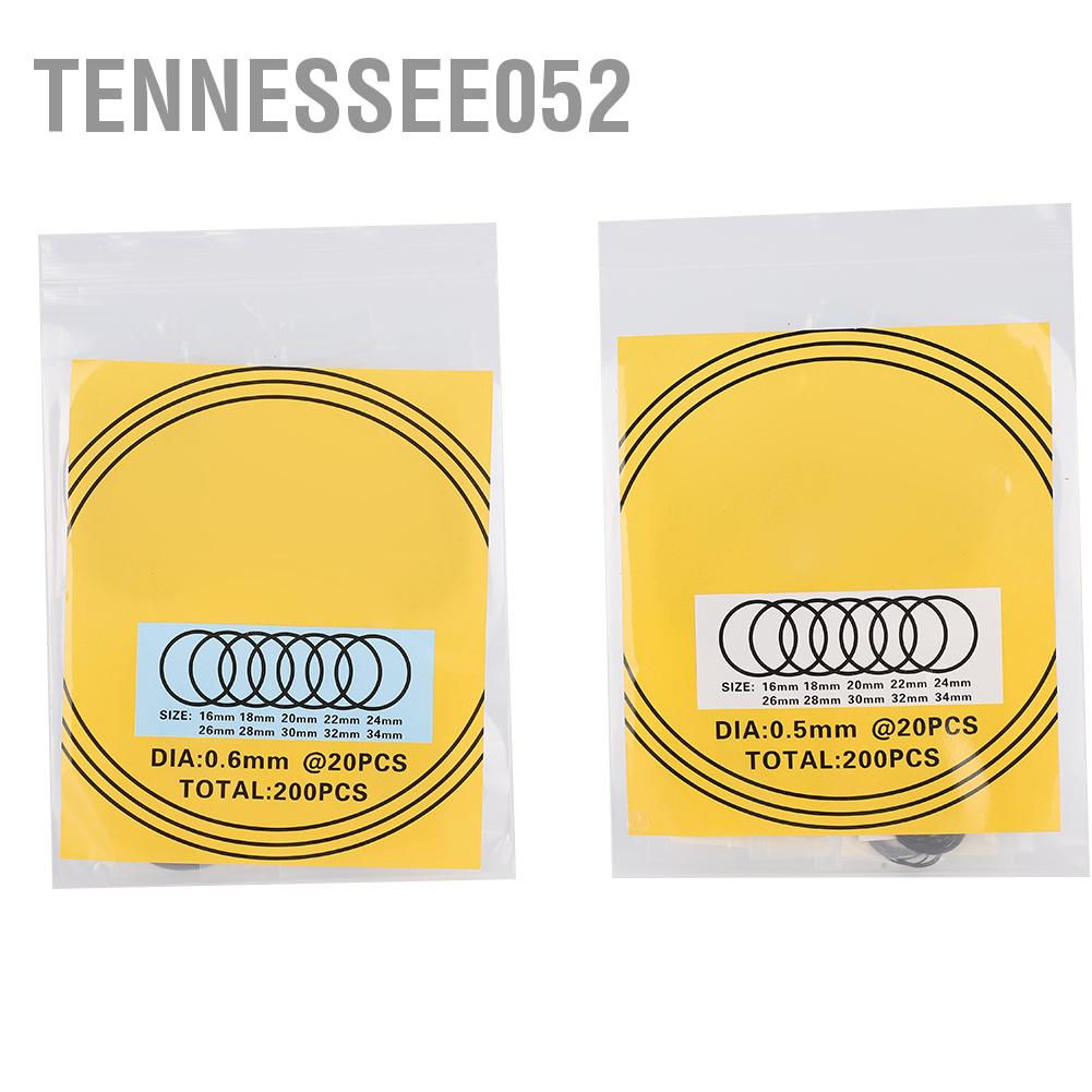 Tennessee052 Đồng hồ 16mm-34mm Vòng đệm cao su O Ring Mặt sau niêm phong Phụ tùng (0 5mm 0 6mm)