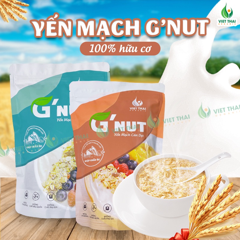 Yến mạch hữu cơ nguyên chất cán vỡ / cán dẹp ( Gói 500g )