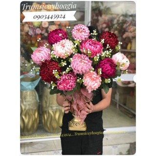 Hoả tốc Cúc Phú Quý Đại Đoá cao cấp trang trí Decor- Hoa Giả Cao Cấp