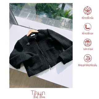 Áo khoác dạ tweed nữ cao cấp