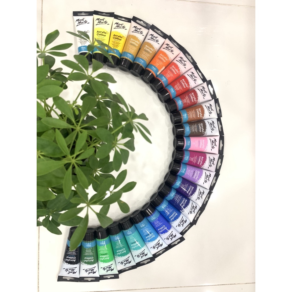 Màu Acrylic Mont Marte Tuýp 75ml vẽ trên nhiều chất liệu