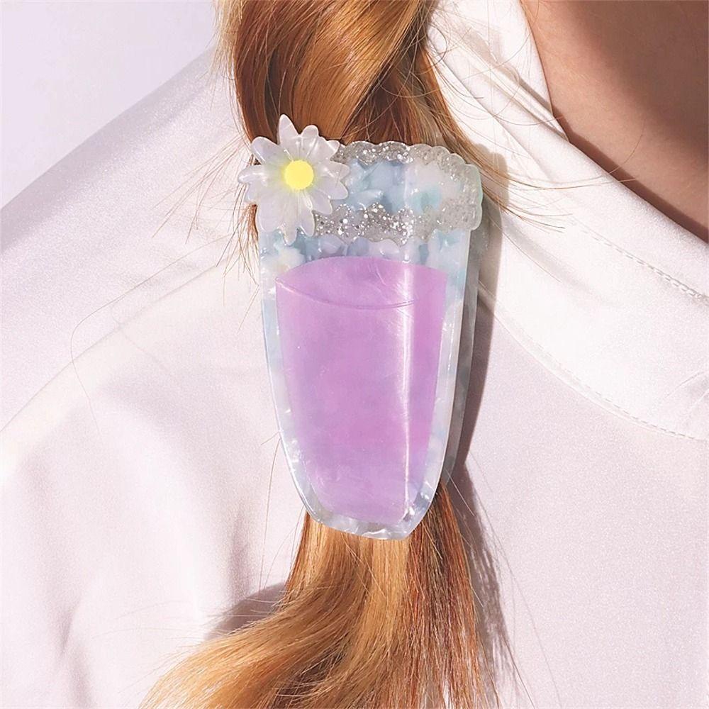 Kẹp Tóc Hình Cây Kem Dâu / Cá Mập Dễ Thương Thời Trang Hàn Quốc 26Ede