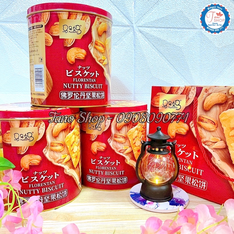 Bánh quy ăn kiêng mix hạt hạnh nhân MaMaMa - Hongkong, ăn vặt ngon rẻ TaNo