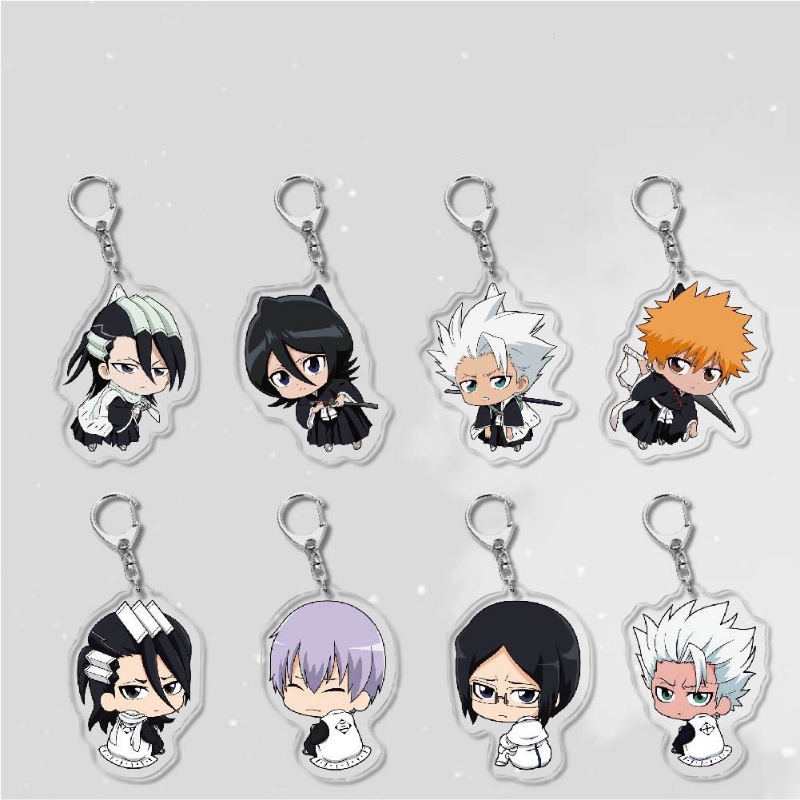 Móc Chìa Khóa Bằng Acrylic Hình Nhân Vật Anime Bleach Kuchiki Byakuya Ichimaru Gin Dễ Thương