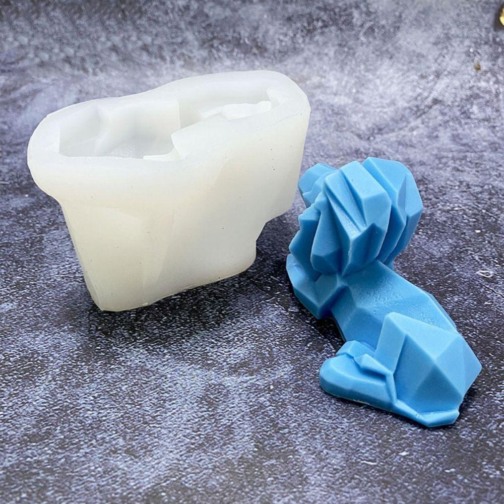 Khuôn Silicone Tạo Hình Làm Nến Hình Sư Tử / Hình Học DIY