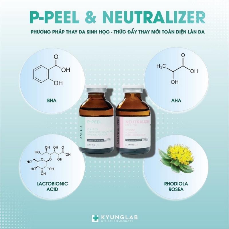 Peel da , P-Peel  + Neutralizer Kyunglab thay da sinh học, giúp tái tạo da trắng sáng , căng bóng ,mịn màng | BigBuy360 - bigbuy360.vn