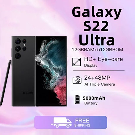 Điện thoại Galaxy S22 Ultra điện thoại di động 12GB + 512GB5g điện thoại di động android 7.5 inch điện thoại【cod】