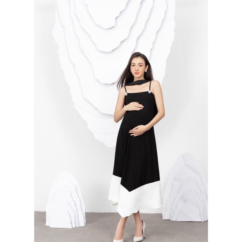 DOTIE - Váy hai dây thời trang hiện đại cho mẹ bầu thương hiệu MEGAU
