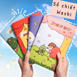 Sổ chiết lưu trữ Washi tape, Sticker A5/60trang - Tiệm Ốc Sột