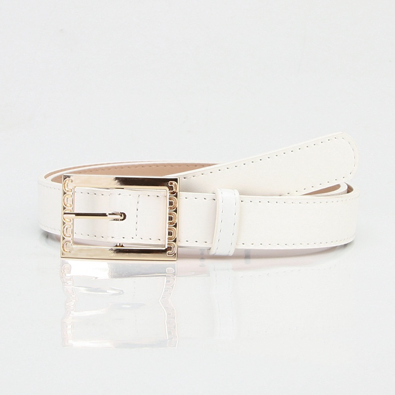 Thắt Lưng Da Khóa Vuông Đơn Giản Thời Trang Dành Cho Nữ