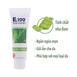 Sữa rửa mặt e100 nha đam 100ml