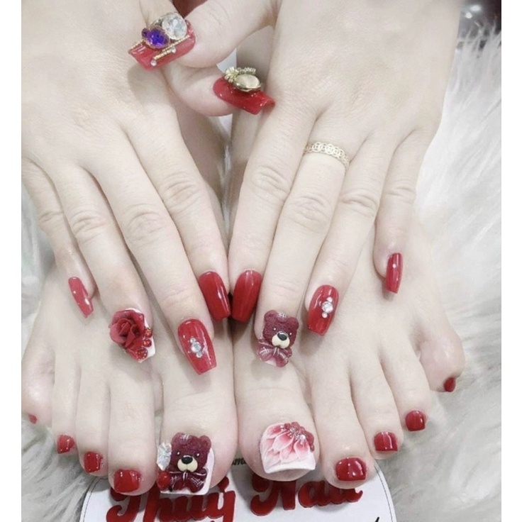 Hoa bột 100b ôm móng tay chân nn