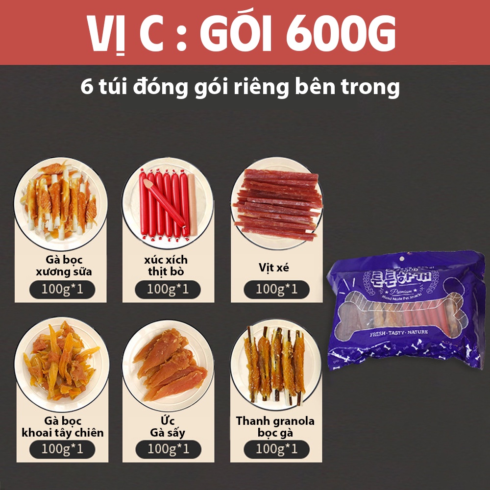 Bánh thưởng cho chó mèo mix 6 loại Oggy pet food