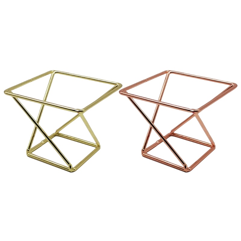 Giá Đỡ Mút Trang Điểm Bằng Kim Loại Họa Tiết Hình Học 3D