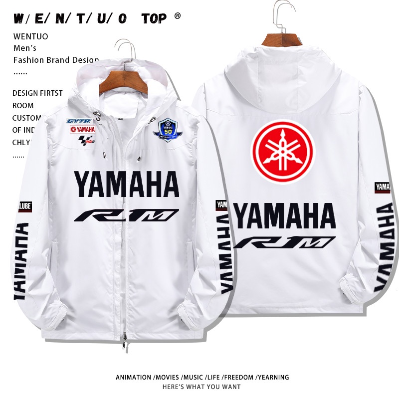 Áo Khoác Có Mũ Trùm In Logo Xe Mô Tô YAMAHA r1m MotoGP Cá Tính Cho Nam