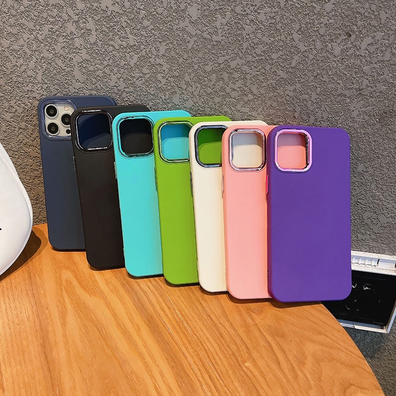 Ốp Điện Thoại Chống Sốc Thân Thiện Với Da In Logo Kim Loại Cho iPhone 14 13 12 11 Pro Max XS XR X