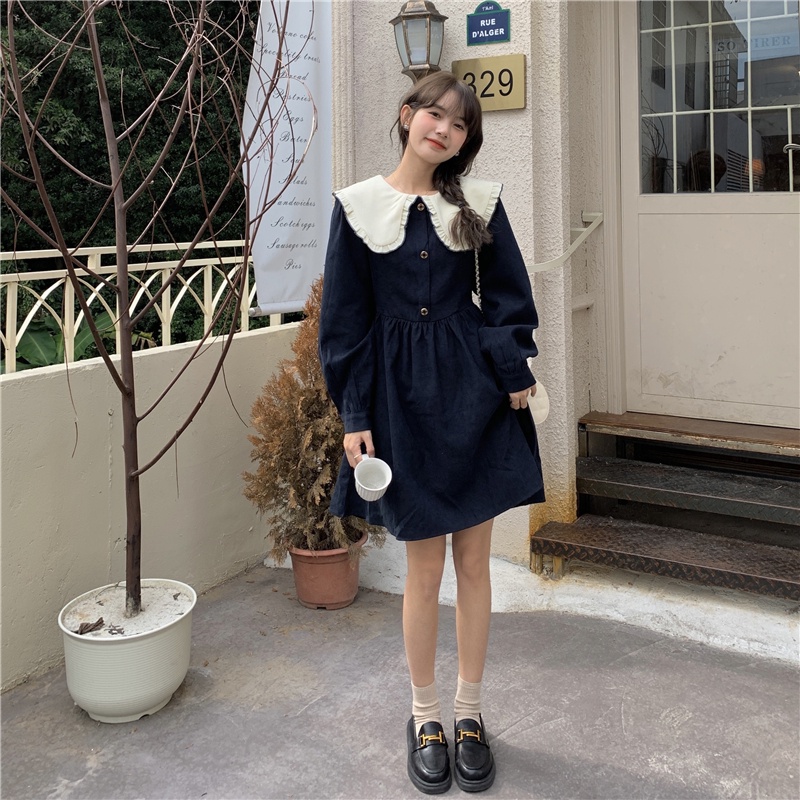 Đầm Cổ Búp Bê Phong Cách Pháp Thanh Lịch Cho Nữ