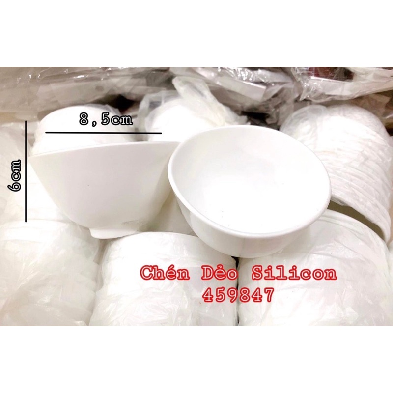 Chén dẻo silicon 459847 dùng để pha mặt nạ, nấu sáp wax lông…