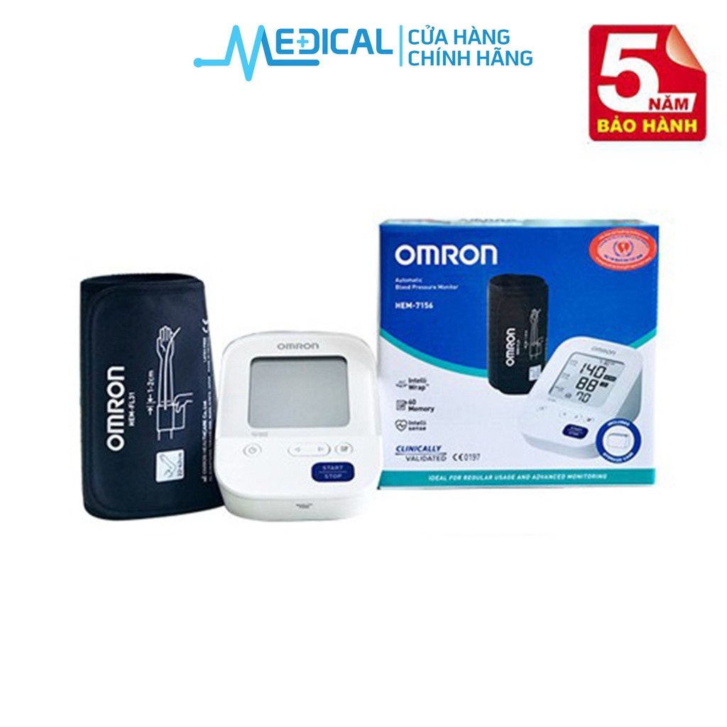 [Hoả Tốc HCM ] Máy đo huyết áp bắp tay tự động OMRON HEM-7156/HEM-7156T vòng bít xoay 360 độ ôm sát MEDICAL