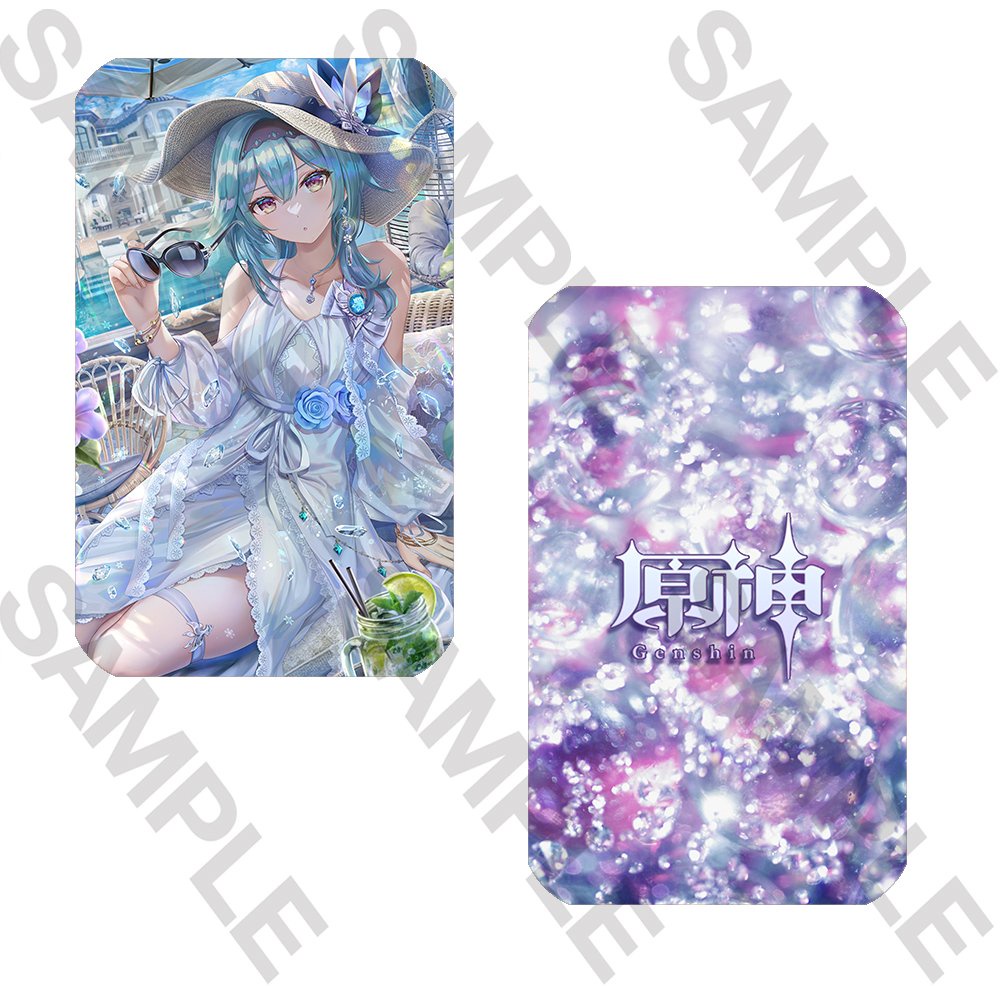 Ảnh card bo góc in hình GENSHIN IMPACT ver LOLI thẻ bo viền 5*8cm anime chibi game 1 tấm