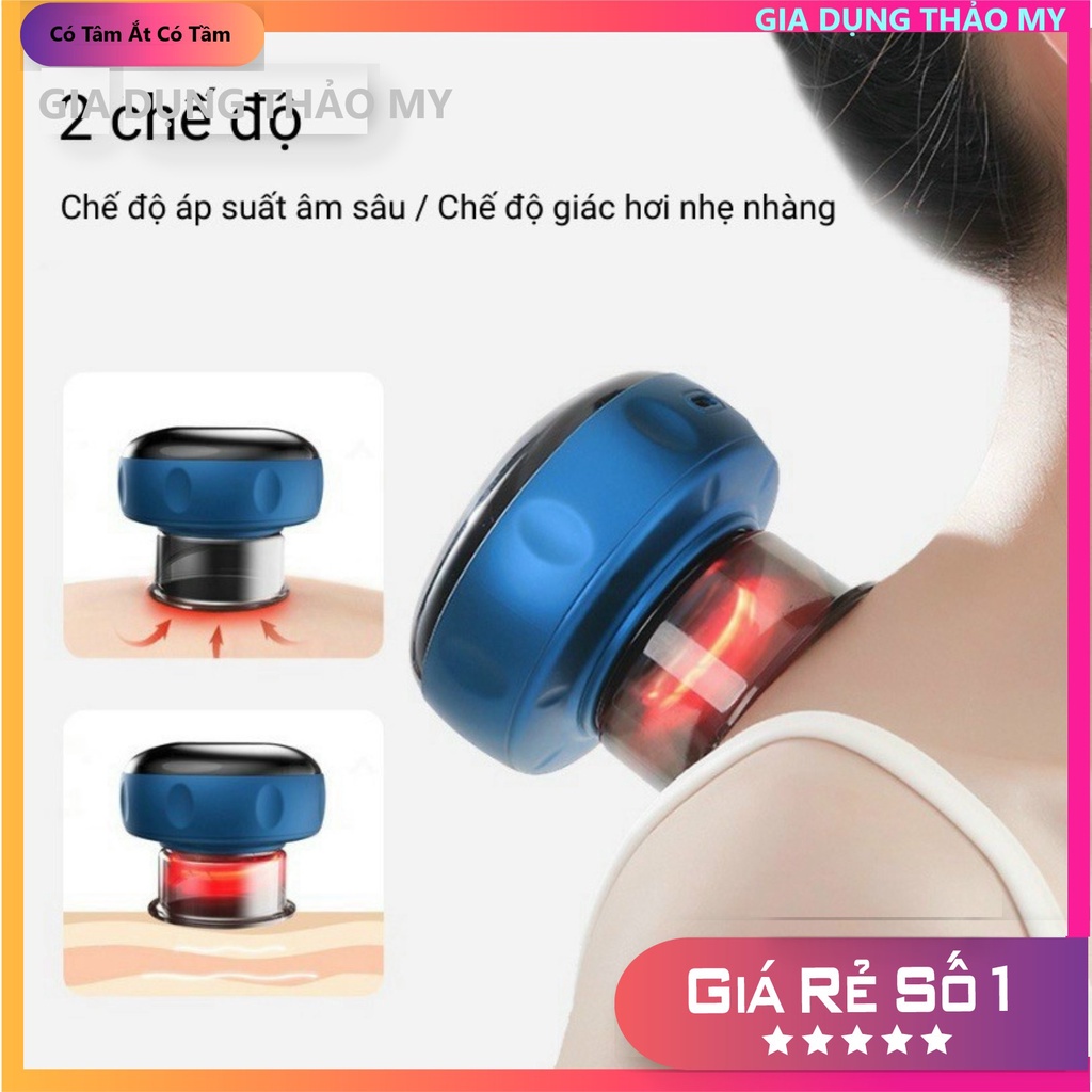 Máy giác hơi cạo gió cầm tay massage, giúp giảm đau, mệt mỏi, lưu thông khí huyết
