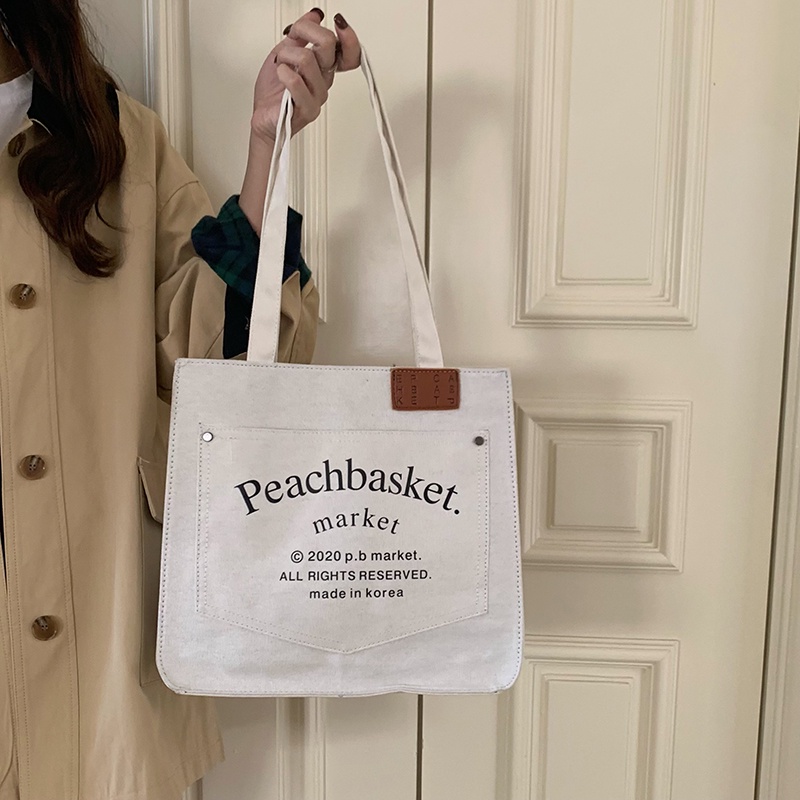 IELGY Túi Xách Đeo Vai Vải Bạt Ngăn Chứa Rộng Thời Trang Nữ Sành Điệu