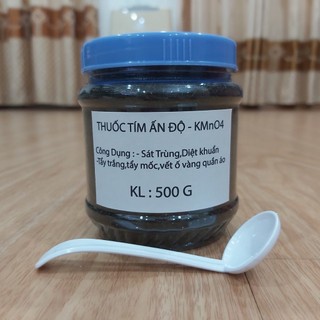 Thuốc tím kmno4-ấn độ - khử khuẩn bể cá, xử lý nước, sát trùng , làm sạch các vết ố - 500g