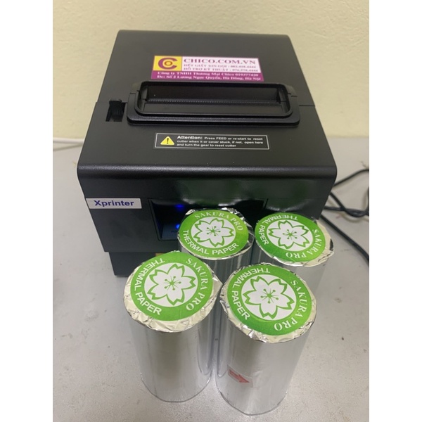 100 Cuộn giấy in hóa đơn Sakura K80x45mm