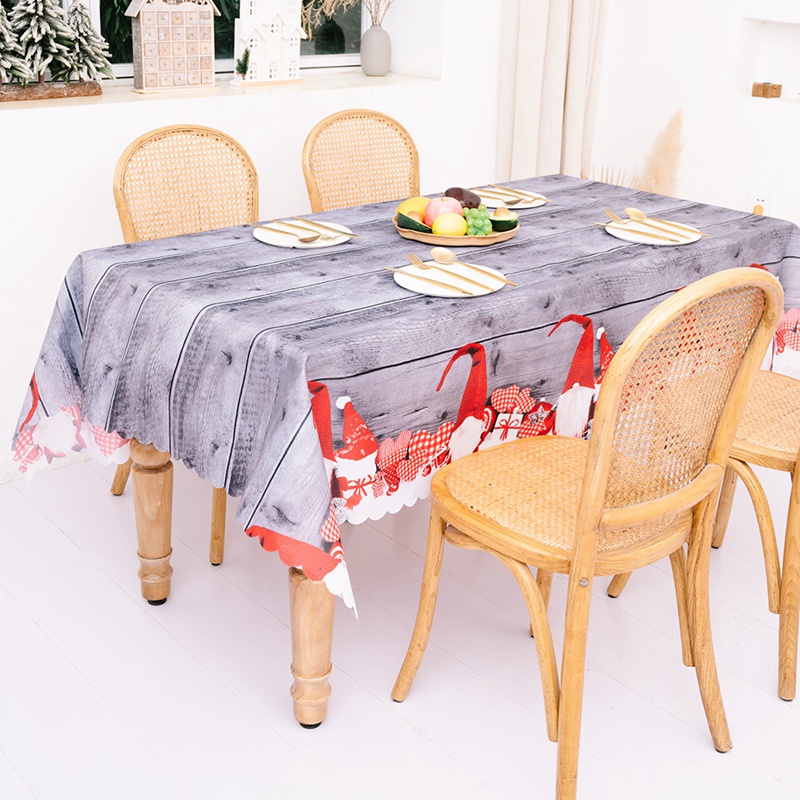 Khăn Trải Bàn In Họa Tiết Giáng Sinh Trang Trí Phòng Ăn 56Inch x 70Inch