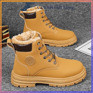  Giày Bốt Martin Cổ Cao Lót Lông Cừu Dày Dặn Giữ Ấm Thời Trang Mùa Đông 2022 Cho Nam 