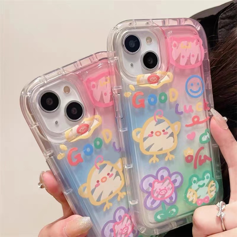 Ốp Điện Thoại Silicon Mềm Họa Tiết Dễ Thương Cho IPhone 11 12 13 14 Pro Max XR X 7 8 Plus XS Max 6 6S SE 2020