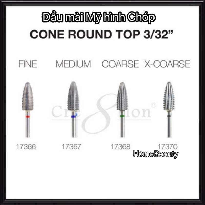 ĐẦU MÀI MỸ HÌNH CHÓP CRE8tion mài móng,phá móng